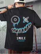 Round Neck Printed Oversized T-Shirt for Men 