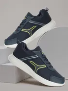 Blacktown Sports Shoes for Men (Navy Blue & Yellow, 9)