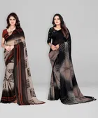 Georgette Printed Saree for Women 