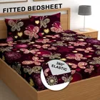 Polycotton Fitted Elastic 88x88in Bedsheet Purple