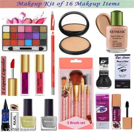 Face Makeup Combo, Multicolor, Set of 1