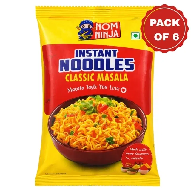 नॉम निंजा इंस्टेंट मसाला नूडल्स 6X50g (पैक ऑफ़ 6)