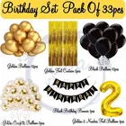 33 Pcs 2nd Birthday Decoration kit for Kids, Multicolour, Set of 1