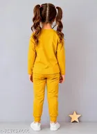 Cotton Blend Clothing Set for Girls, Yellow 