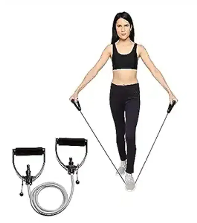 Double Toning Tube Resistance Band for Men & Women (Multicolor)
