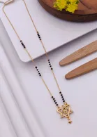 Alloy Gold Plated Mangalsutra for Women, Gold