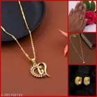 Combo of Alloy 2 Pcs Pendant with 1 Earrings & Ring 