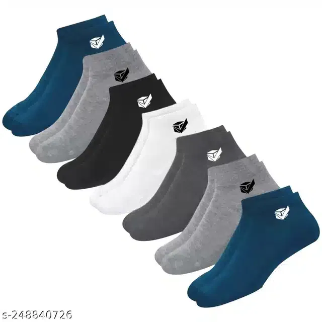 Ankle Length Socks for Men (Multicolor) (Set of 7)