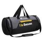 Polyester Duffle Gym Bag for Men & Women (Black & Grey)