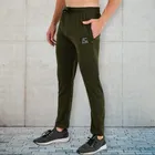 Lycra Nylon Logo Printed Track Pant for Men 