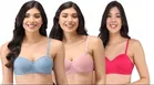 Cotton Blend Solid Padded Bra for Women 