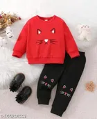 Hosiery Cotton Full Sleeves T-Shirt with Pant Clothing Set for Kids 
