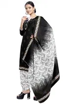 Cotton Blend Printed Salwar Suit with Dupatta for Women 