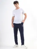 Cotton Blend Regular Fit Track Pants for Men 