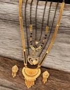 Combo of 4 Pcs Mangalsutras with Earrings Set for Women 