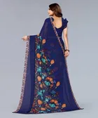 Georgette Floral Print Saree for Women 