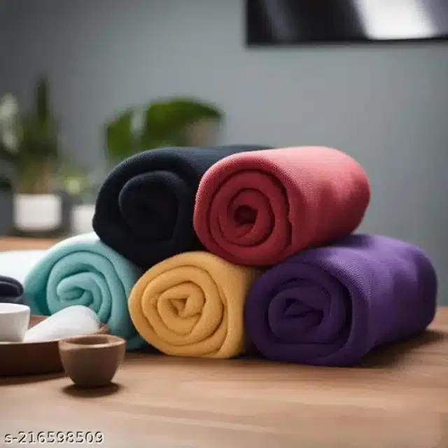 Microfiber Bath Towel (Multicolor, 40x40 cm) (Pack of 5)