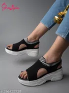 Shoetopia Peach Synthetic Sandals 