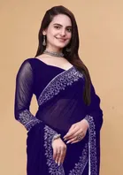 Georgette Embellished Saree for Women 