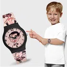 LORETTA Silicone Straps Analog Watch for Kids (Black)