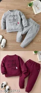 Cotton Blend Full Sleeves T-Shirt with Pant Clothing Set for Kids 