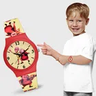 LORETTA Silicone Straps Analog Watch for Kids (Yellow)