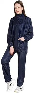 Solid Polyester Raincoat for Men & Women 