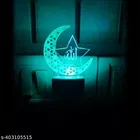 Afast Night Lamp Islam Allah Written 3D IlluSion MultiColor Changing Light 