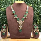 Stylish Kundan Necklace Set for Women & Girls, Green