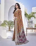 Chiffon Printed Saree for Women 