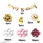 49 Pcs 4th Birthday Decoration kit, Multicolour, Set of 1