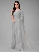 Georgette Foil Printed Saree for Women 