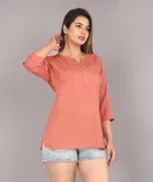 Rayon Solid Short Kurti for Women 