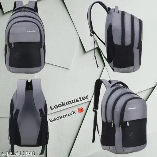 Nylon Backpack for Men & Women, Grey