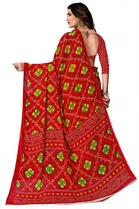 Kanooda Prints Georgette Women Saree With Un-stitched Blouse 