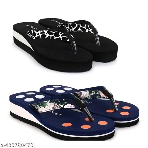 Twosoft EVA Flip-flops for Women (Multicolor, 7)