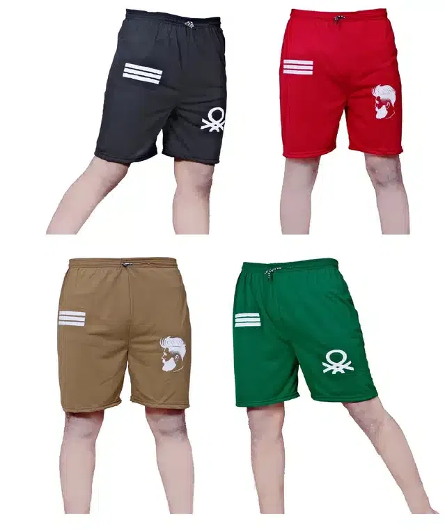 Printed Shorts for Boys (Pack of 4) (Multicolor, 2-3 Years)