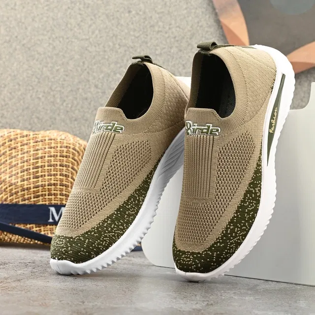 Casual Shoes for Women (Olive & Beige, 7)