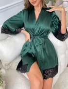 Satin Solid Babydoll for Women 