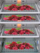 PVC Fridge Top Cover with 4 Pcs Shelf Mat 