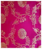 Litchi Silk Woven Design Saree for Women, Pink 