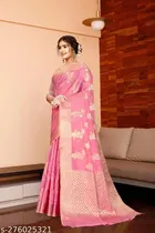 Organza Zari Woven Saree for Women 