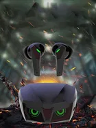 Life Like Owl Eye Breathing Light Gaming Wireless Earbuds Earphones With Mic - Black True Wireless