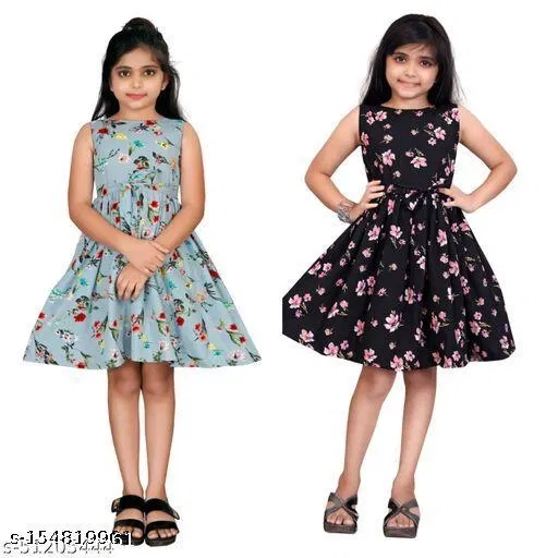 Frock 10-11 Years for Girls (Grey, 8-9 Years)
