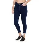 Demin Skinny Jeans for Women, Navy Blue 