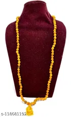 Haldi Mala Baglamukhi Mala Turmeric Rosary Wood Chain for Men 