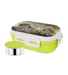 Stainless Steel Insulated 2 Containers Lunch Box for Kids 