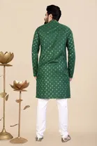 Cotton Blend Printed Kurta for Men 