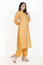Cotton A-Line Kurti with Pant 