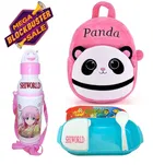 Combo of School Bag with Lunch Box & Water Bottle for Kids 